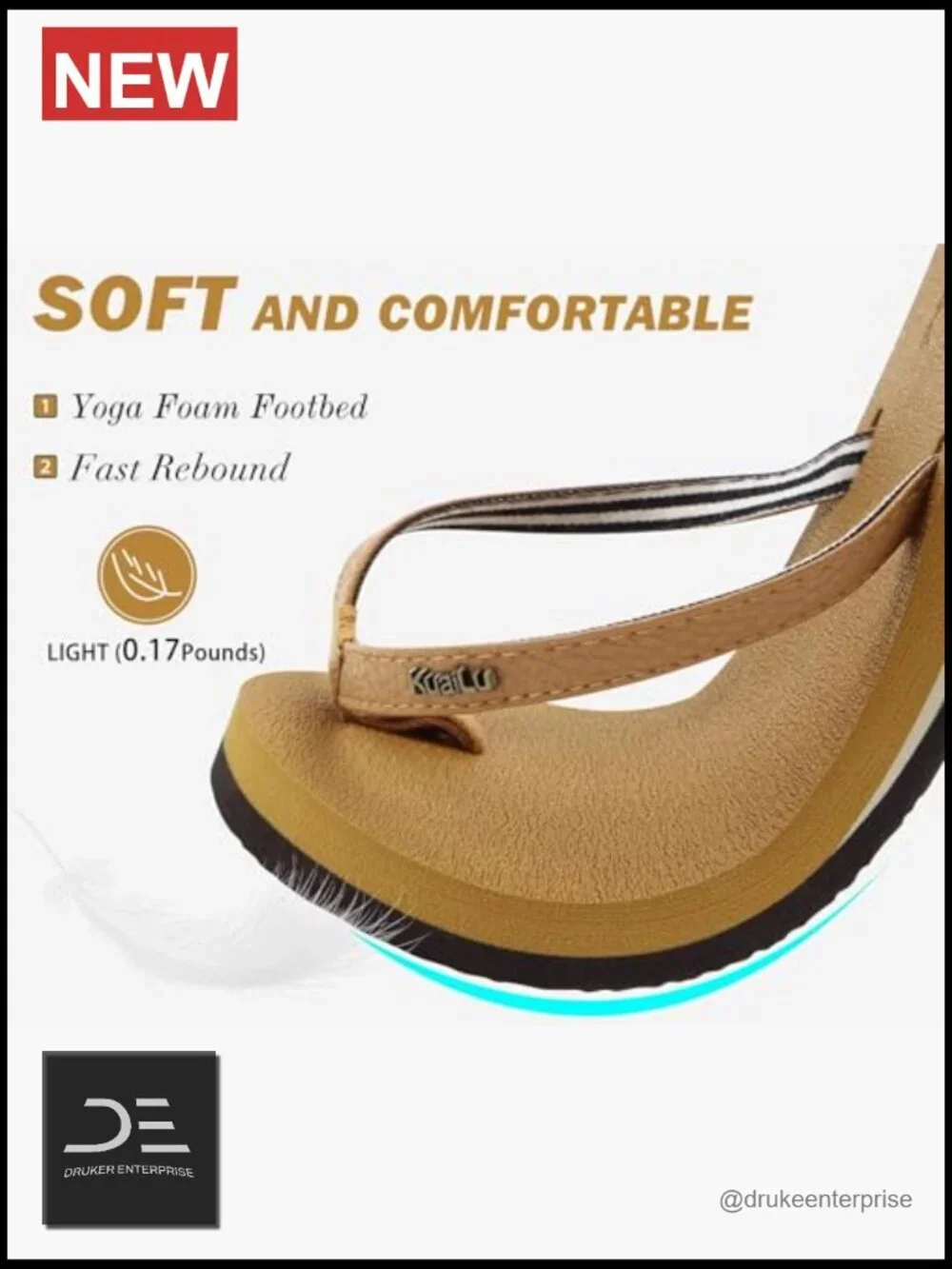 Arch Support Flip Flops Comfortable Yoga Mat Cushion Slip On Summer Beach